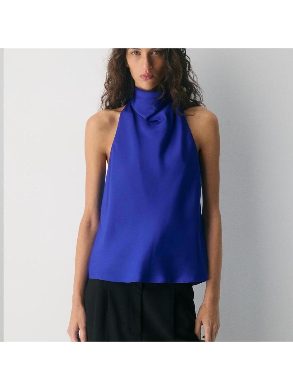 Aritzia Balaton Order Satin Top | Black | Size Small - Picture 2 of 8